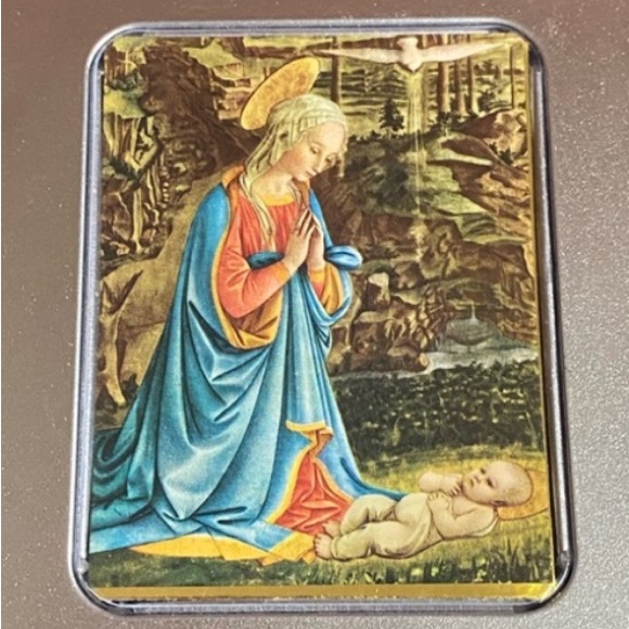 Custom made metal tin with unique nativity picture. - Picture 10 of 10